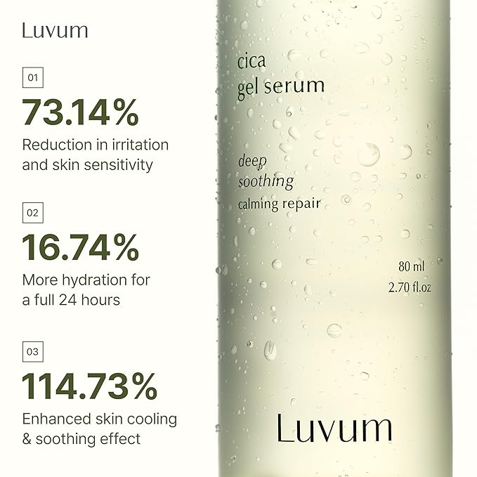 Luvum Calming Repair Cica Gel Serum, Centella Mist, Facial Spray, 2.70 fl. oz