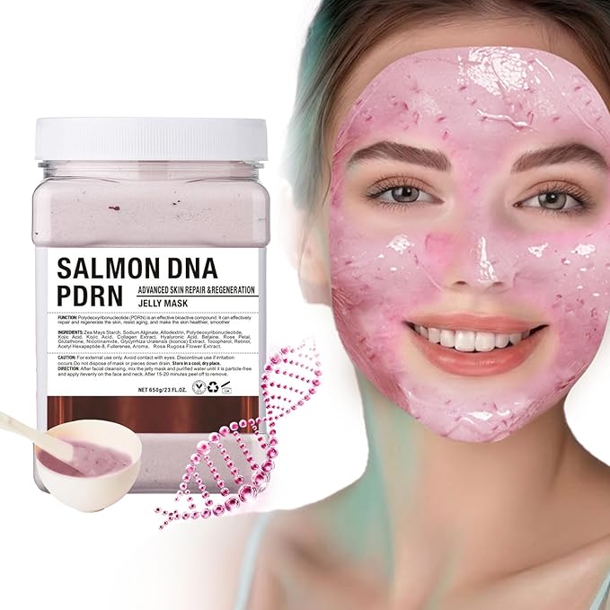 Hydro Jelly Masks for Facials, Jelly Mask Powder, Esthemax Hydro Jelly Mask, Moisturizing& Hydrating 23 Fl Oz (Salmon PDRN)