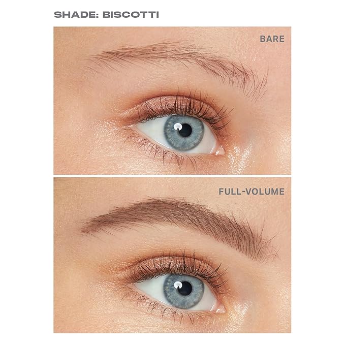 Morphe Brow Tease Eyebrow Gel Mousse - Volumizing Brow Gel to Tint, Thicken & Shape with 100% Natural Bamboo Fibers - Enriched with Conditioning Coffee Seed Oil - Biscotti (0.16 fl oz)