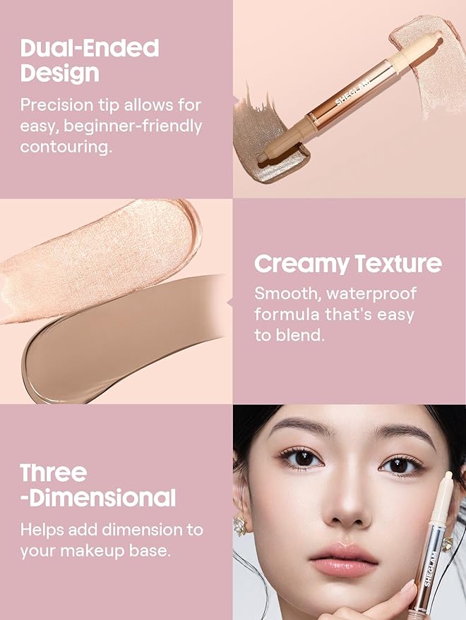 SHEGLAM Fine Line 2-in-1 Nose Contour & Highlight Pen-05 Soft Tan