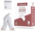 M Medium 20 Pairs 100% Premium Cotton Gloves for Dry Hands | Moisturizing Overnight Gloves for Eczema, Psoriasis & Skin Spa Treatment for Women & Men | Washable & Reusable with Free Laundry Bag