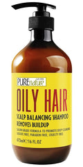 Oily Hair Shampoo - Sulfate Free Buildup Remover for Itchy Scalps - Deep Cleanse Shampoo for Dandruff and Flake Treatment for Men and Women - Paraben Free, Salon Professional Formula - 16 Fl Oz