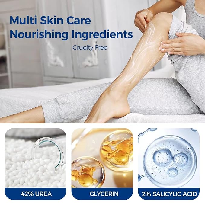 OUKEYA 2 Pack Urea Cream 42 Percent with 2% Salicylic Acid Tube 3 Oz