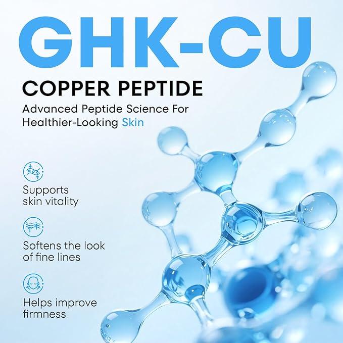RONKIE GHK-Cu Peptide Cream for Face: Blue Beef Tallow Moisturizer with Copper Peptides Methylene Blue Gentle and Safe for Dry Sensitive Mature Skin 2oz