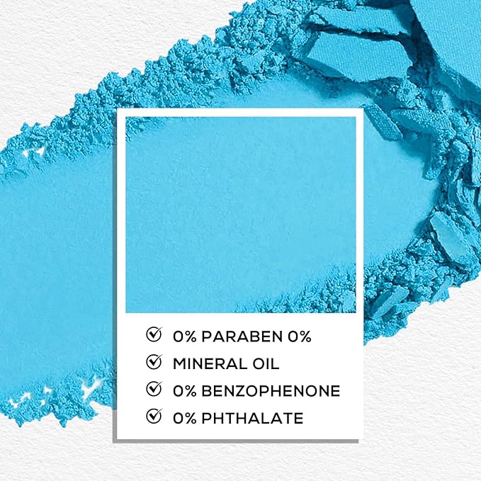 MAKI YIKA Light Blue Matte Single Eye Shadow Palette for Women Pigmented Blue Eyeshadow Powder for Brown Eyes Color Stay Long Lasting Waterproof Eye Makeup Palette, #4