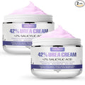 2 Packs Urea Cream 42% Plus Salicylic Acid 2%, 7.06Oz Lavender Foot Cream for Dry Cracked Heels Treatment Knees Elbows Hands Repair Treatment, Callus Remover for Feet, Foot Lotion for Dry Cracked Feet
