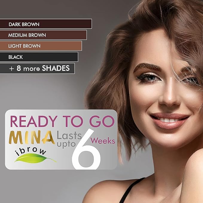 Mina ibrow Hair Color Gray Brown|Long Lasting Natural Spot coloring and Hair Tinting Powder, Water and Smudge Proof Vegan and Cruelty free | No Ammonia, No Lead with 100% Gray Converge