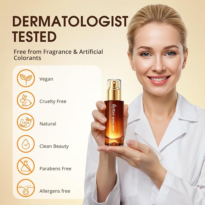 Retinol Collagen Serum for Face: Anti Aging & Anti Wrinkle Repair Peptide Serum with Boost Hydration Formula - Day/Night Facial Firming Neck Plump Skin Care for Women/Men (1.69 Fl Oz)