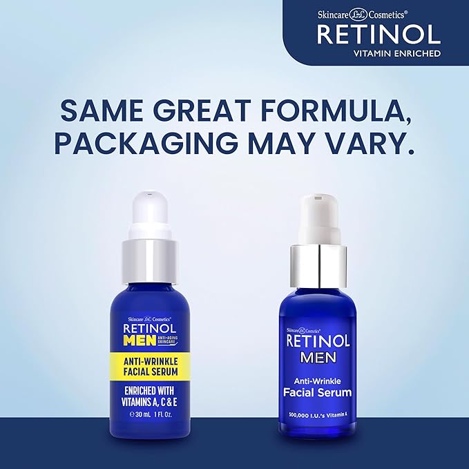 LIVAURA Retinol Men’s Face Serum – Anti Aging Serum for Face, Brightening Serums for Dark Spots & Glow, Hydrating Hyaluronic Acid, Skin Care for Wrinkles & Even Tone, Best Facial Serums