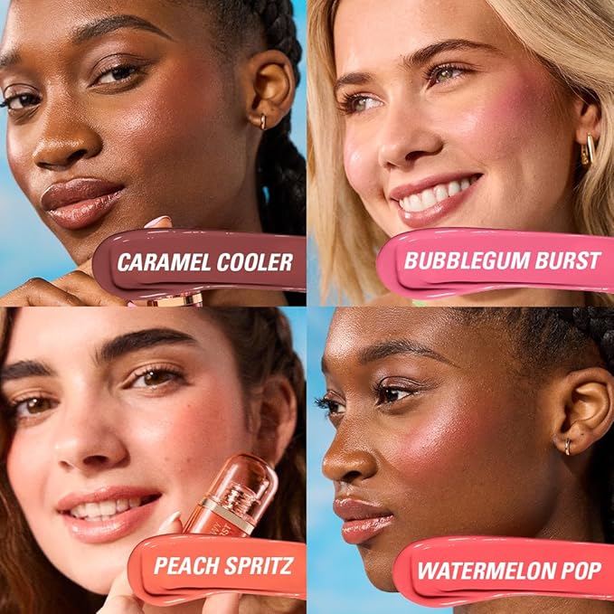 Revolution, Superdewy Liquid Blush Burst, Buildable Color for Cheek, Serum Formula with Peptides & Hyaluronic Acid, Vegan & Cruelty-Free, Peach Spritz, 0.14 oz