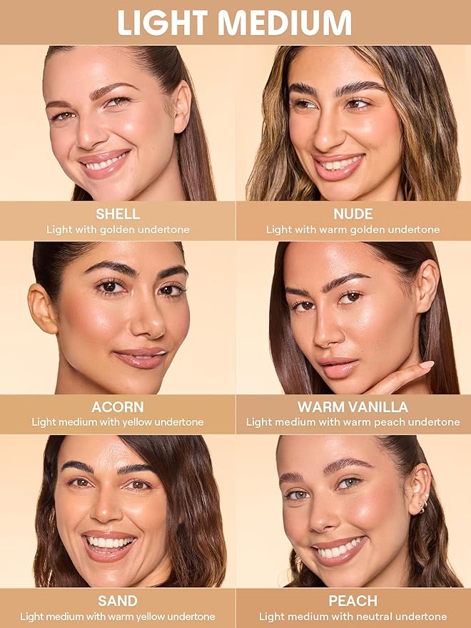 SHEGLAM Dew & Done Skin Tint with SPF20 Light-medium Coverage Foundation Evens Skin Tone-Warm Vanilla