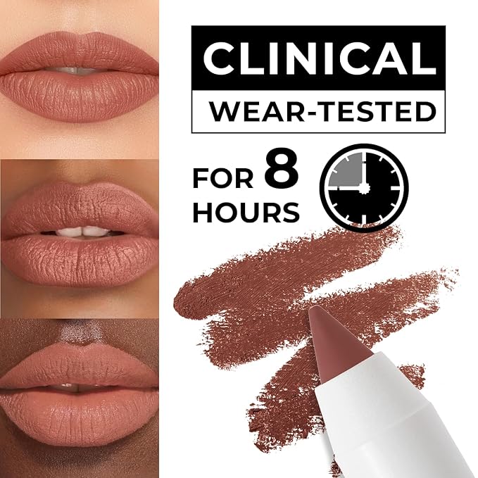 Lamel Gel Lip Liner Pencil - Tea Rose - 2-in-1 Waterproof Lip Liner - 8-Hour Wear, Creamy Texture, Sharpenable, High Pigment - Provides Smooth Finish or Full Coverage - N.405