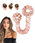 BONNET QUEEN Satin Heatless Hair Curler, Overnight Curls for Long Hair, Ultra Soft Daily Use of Hair Accessories & 2 Scrunchies, Damage-Free Styling, Soft Hair Curlers for Overnight, Pink