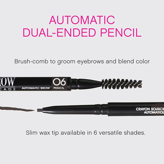 Vivienne Sabó Brow Arcade Eyebrow Pencil – Micro Definer with Spoolie Brush, Smudge-Resistant Color for Natural-Looking Arches and Precision Shaping, Shade 06 Graphite Grey, 0.035 oz