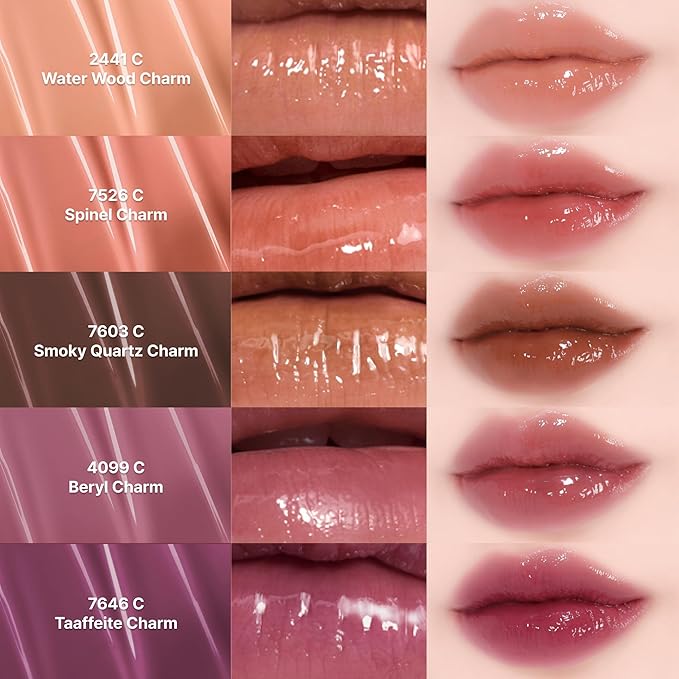ENTROPY Makeup Glossy Lip Tint – Juicy Glow Line/Non-Sticky Hydrating Lip Gloss Tint, High Shine Finish, Buildable Sheer Color, Lip & Cheek Makeup - Water Rose Charm (Neutral Rosy Pink) | glossy lip tint, Non-sticky lip tint, Juicy glow lip gloss