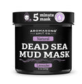 Aromasong Dead Sea Mud Mask with Lavender Essential Oil – 100% Natural Mineral Mud for Face & Body – Pore Minimizer, Acne & Blackhead Remover, Anti-Aging, Firming & Detoxifying Clay Mask