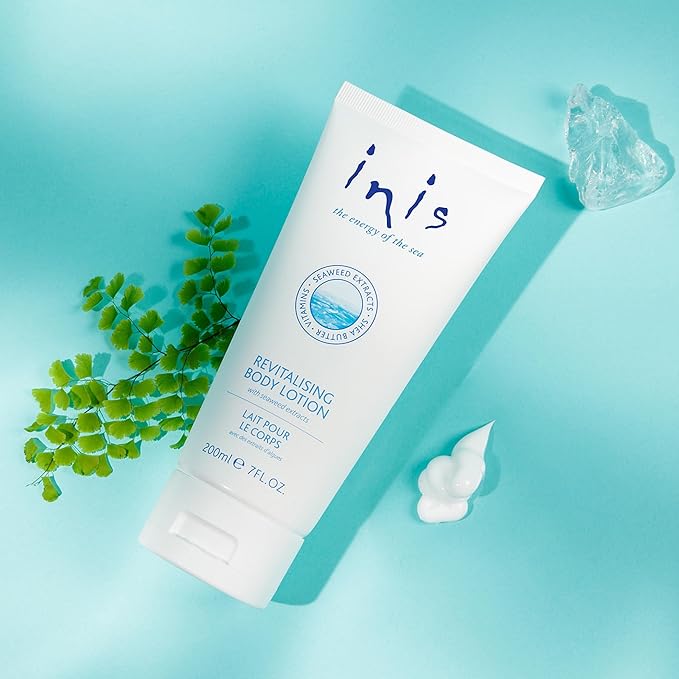 Inis the Energy of the Sea - Revitalizing Body Lotion for Women and Men, Seaweed and Shea Butter Daily Moisturizer, Non-Greasy Scented Skin Lotion, 7 fl oz