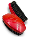 Crown Quality Products 360 Sport Wave Caesar 2.0 Boar Bristle Hairbrush, Medium, Triple Candy Apple Red - Non-Slip Grip, Waterproof Design - The Ultimate 360 Wave Brush