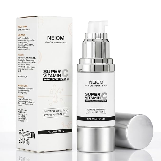 vitamin c Serum for face, Anti-Aging Vitamin E Face Serum with Hyaluronic Acid & Tri-Peptide, Dark Spot Corrector & Wrinkle Smoothing for Dry, Combination, Sensitive Skin, Oil-Free, Non-Greasy