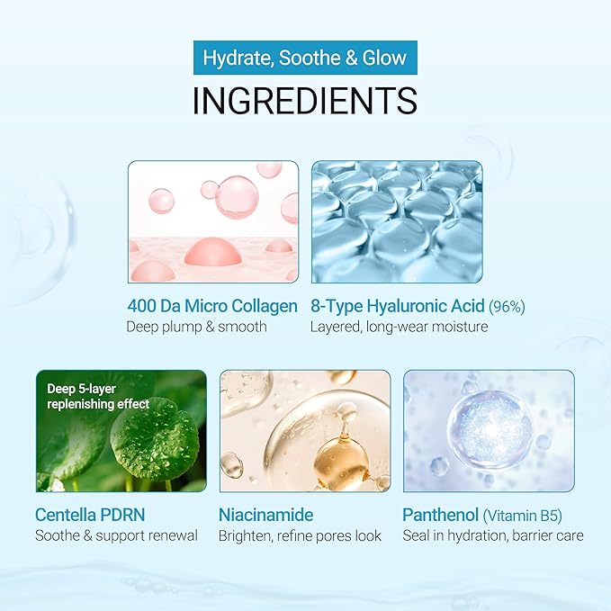 tenzero Watery Hyaluronic Acid PDRN Mask Pack (3 Sheets x 30g), Overnight Hydrogel Mask, Deep Hydrating, Elasticity Enhancing, Soothing For Sensitive Skin with Centella PDRN, Hyaluronic Acid