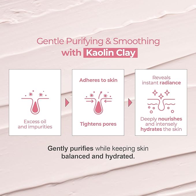 Pink Berry Clay Mask 70g – 10 Berry Complex, Deep Cleansing & Pore Care Wash-Off Facial Mask for Smooth, Radiant-Looking Skin