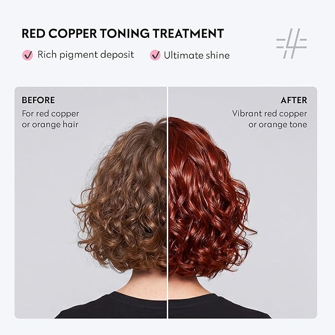 FOUR REASONS Color Mask, Red Copper (27 Colors) – Hair Gloss & Color Depositing Conditioner – Semi Permanent Hair Toner for Color-Treated Hair Color For Women – Vegan & Cruelty-Free – 6.76 fl oz