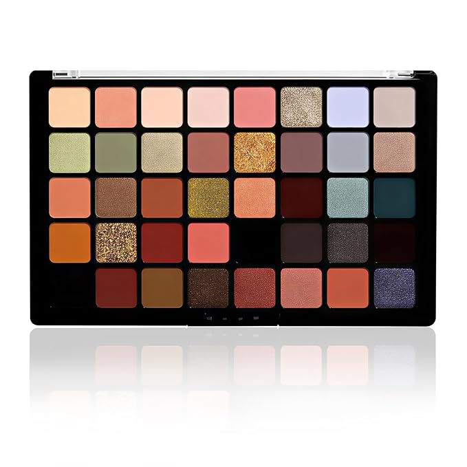 40 Colors Eyeshadow Palette,Matte Glitter Eyeshadow Makeup Palette with Eyeshadow Brush,Highly Pigmented Colorful Shimmer Eye Shadow Palette Makeup Kit for Women