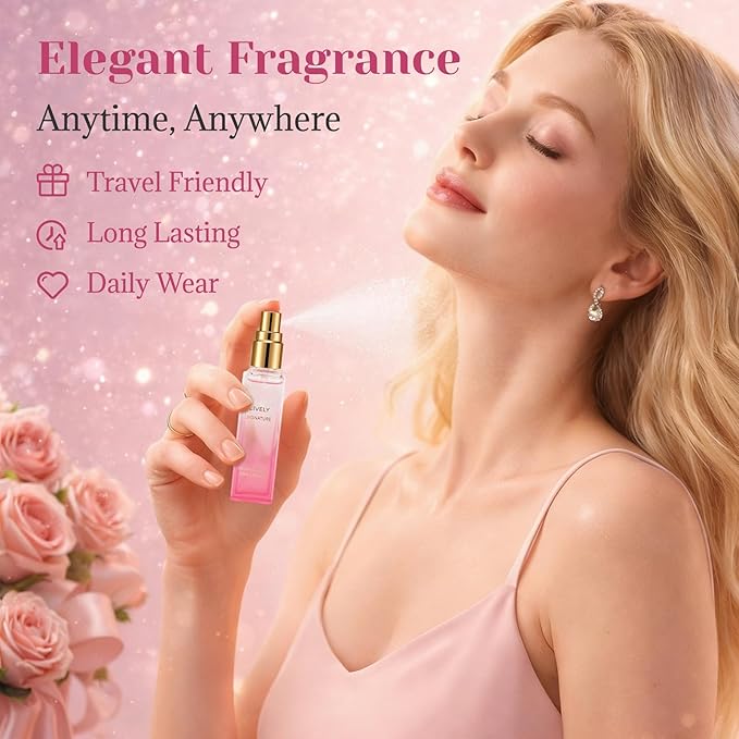 Perfume Gift Set for Women, 4 x 20ml Eau de Parfum Spray, Floral & Fruity Fragrance Set (Elegant, Confidence, Romantic, Lively), Travel Size Perfume, Gifts for Women, Wife, Girlfriend & Mom