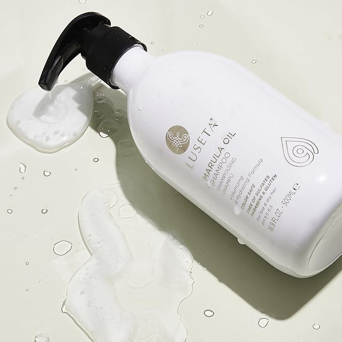 Luseta Marula Oil Hydrating Hair Shampoo - Salon Quality Shampoo that Cleanses, Protects, Nourishes and Conditions, Sulfate-free, 16.9oz