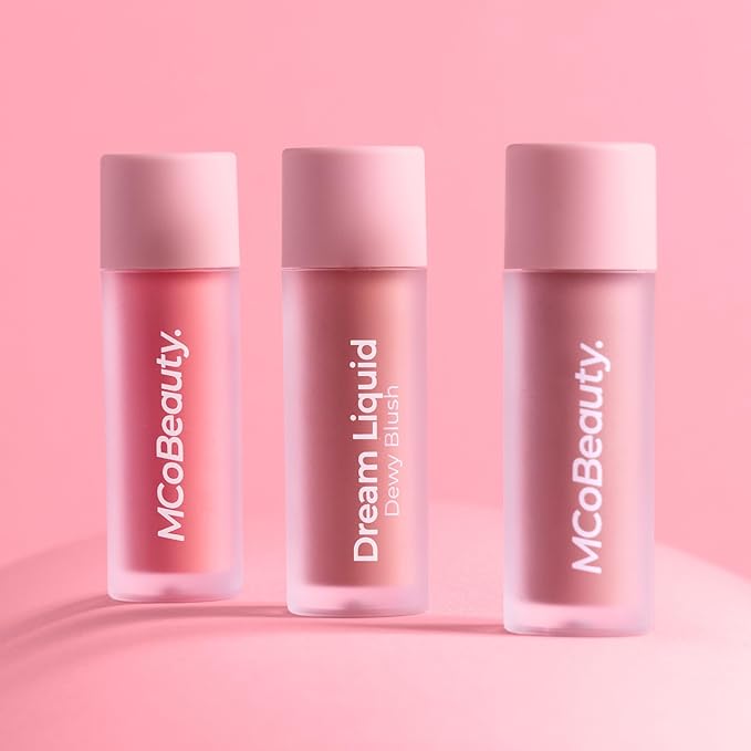 MCoBeauty - Dream Liquid Dewy Blush for Cheeks - Soft Pink Radiant Flush Shade - Fresh Glowing Cheeks - 4.6ml - Vegan, Cruelty Free - Face Makeup, Blush Liquid