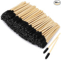 Tbestmax 300 Disposable Mascara Wands Eyelash Brush Spoolies for Eye Lash Extension Eyebrow Bamboo Stick Black