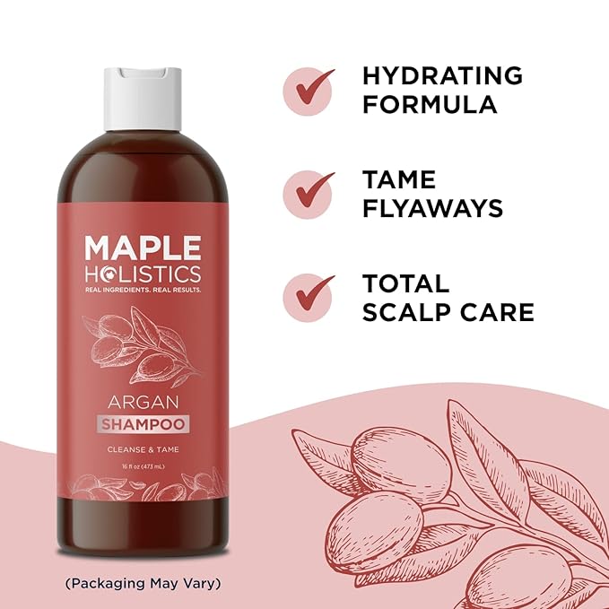 Argan Oil Shampoo for Dry Hair - Sulfate Free Shampoo for Damaged Hair and Frizz with Argan Oil for Hair - Volumizing Shampoo for Hair Shine and Volume Featuring Ultra Moisturizing Natural Oils