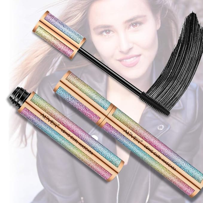 4D Silk Fiber Lash Mascara, Natural Smudge-proof & Waterproof , Black Thickening Lengthening No Clumping, Fuller Lashes, Lasting All Day (1 Tube 4D)