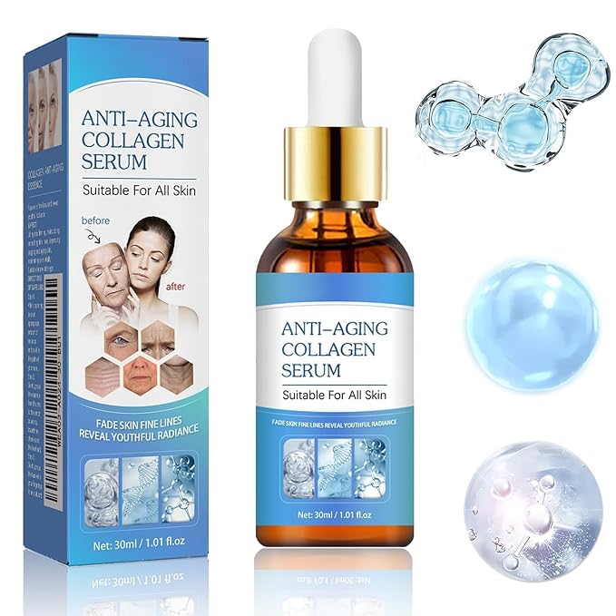 Anti-Aging Sserum Box Stock Solution Facial Serum | Box Face Serum | Suitable skincare serum for women.,Anti Aging Face Tightening, Boost Skin Collagen, Reduce Wrinkles & Plump Skin. (White 1 Box)