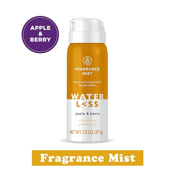 Waterless Fragrance Mist with Apple and Berry, for All Hair Types, Alcohol and Paraben Free, Travel Size 1.3 Oz