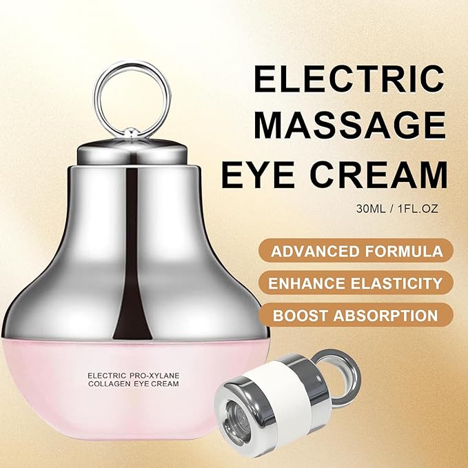 AH-8 Firming Neck Cream & Electric Massage Eye Cream Bundle, Revitalizing Smooth of Eye Fine Lines, Eye & Neck Treatment, Lift Crepey Anti-Wrinkle, Deep Hydration Skincare Skin Moisturizer