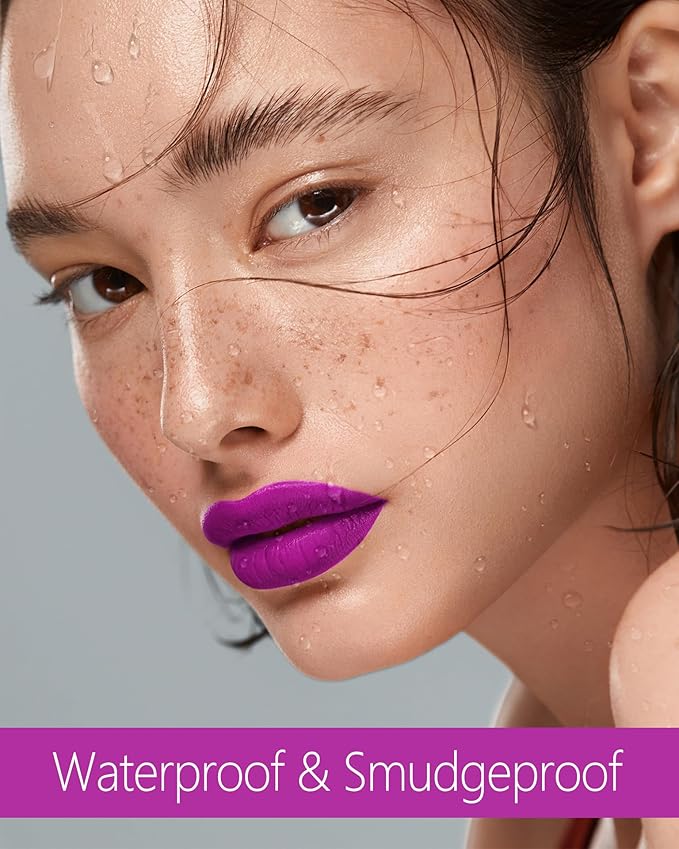 MAKI YIKA Purple Lipstick for Women Color Stay Long Lasting Lipsticks No Smudge Matte Liquid Lipstick Transferproof Cruelty-Free Lip Color for Mother's Day, Pearl Purple