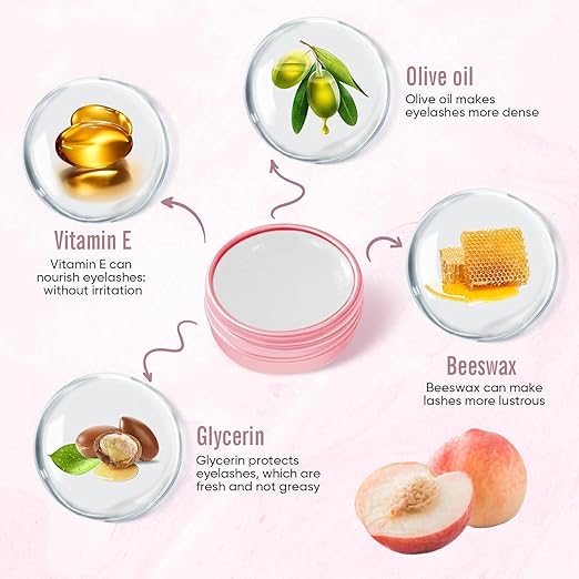 PERMANIA 2023 Lash Lift Balm, Water Soluble Silicone Adhesive, Strong Viscosity, Easy to Use, 2 in 1, Premium Formula, Large Capacity, White Peach