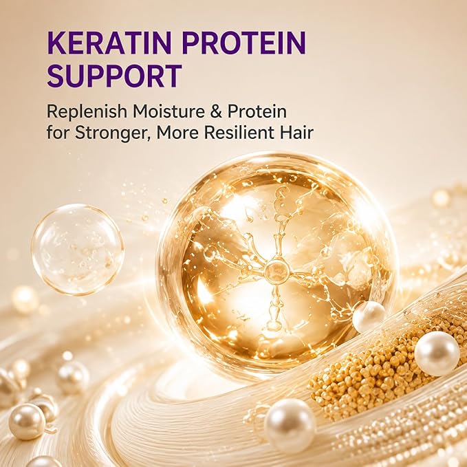 Keratin Moisturizing Hair Mask for Women, Deep Conditioning Gloss Hair Treatment for Dry, Damaged Hair, Frizz Control, Smoothing - For All Hair Types