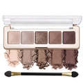 Erinde Cool Beige Taupe Brown Eyeshadow Palette, Matte & Shimmer Nude Neutral Eye Shadow Palettes Blendable Long-Lasting Everyday Eye & Contour Makeup Palette for Blue, Green Brown Eyes, 01