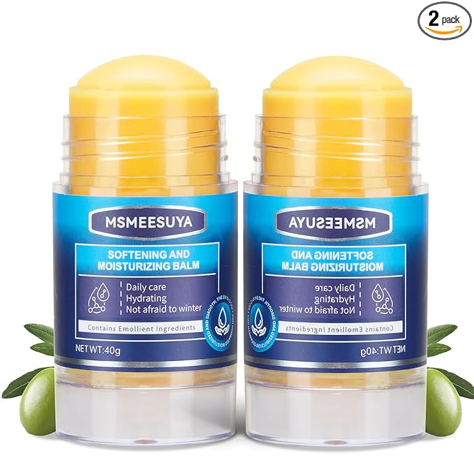 Foot Cream Stick for Dry Cracked Heels and Feet, Intensive Moisturizing Heel Balm, Softening Foot Care Stick for Rough Skin, Callus & Dryness, Original Hydration, 2-Pack