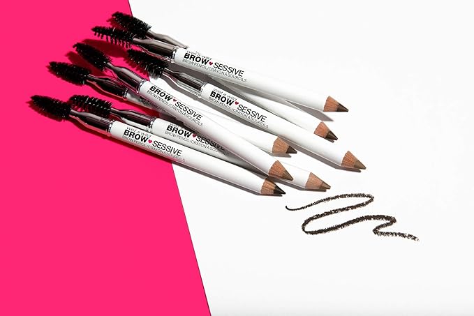 wet n wild Brow-Sessive Brow Pencil, Ultra-Precise Dual Ended Spoolie Brush for Perfect Buidlable Blendable Shaping, Natural Lasting Shades for Every Brow, Cruelty-Free & Vegan - Taupe(Packaged)