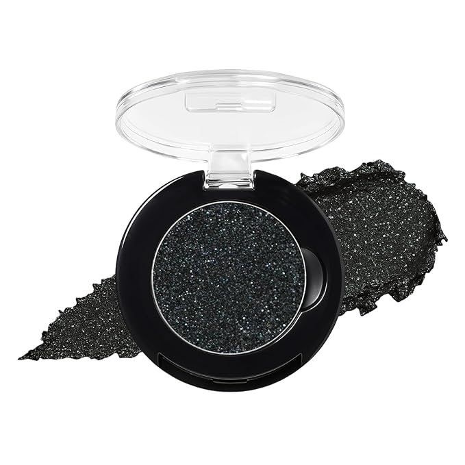 Refillable Eyeshadow Palette - Matte/Glitter/Duo-Chrome Pressed Powder & Cream Formula, Neutral/Shimmer/Smokey Multichrome, Travel-Friendly Iron Pan Refills (Glitter, D54)