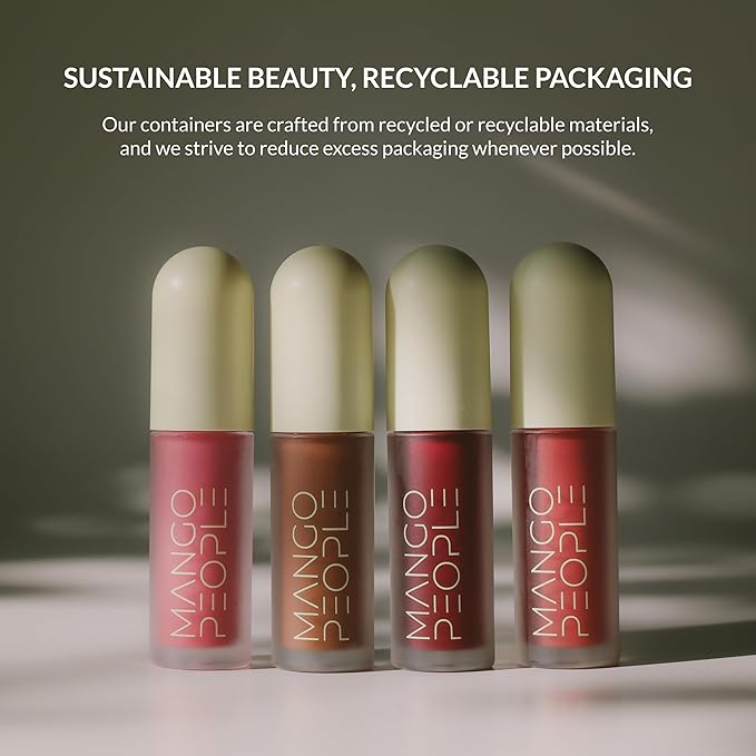 Mango People Hydrating Glossy Fruit Lip Stain, Long Lasting Tint & Oil Stain, Lightweight Lip Makeup with High-Shine Finish for Soft, Smooth and Nourished Lips - Beet Juice