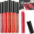 AZEN 6 Pack Lip Gloss Bulk Set, Shimmery Lip Gloss for Women and Girls With Rich Varied Colors, Mothers Day Gifts for Women