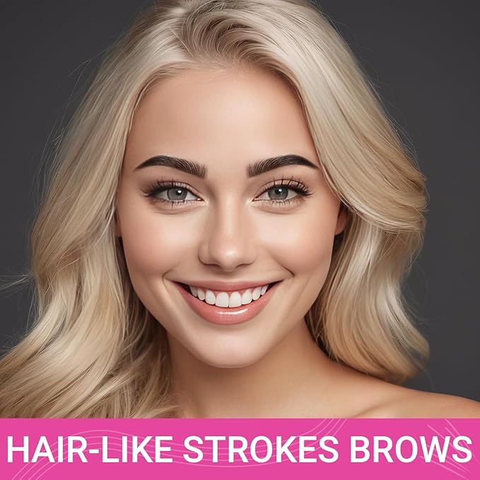 iMethod Eyebrow Pen - Eyebrow Pencil Magical 2-in-1 Eye Brow Pencils for Women with 4-Fork-Tip & Precise Brush-Tip for Natural Hair-Like Brows, Last All-Day, with Eyebrow Spoolie Brush, Grey
