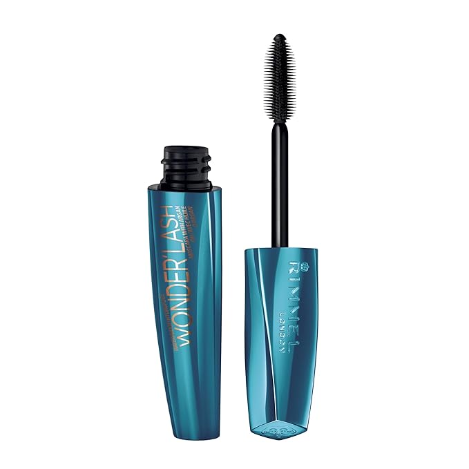 Rimmel London Wonder'Lash Mascara, Conditioning, Lightweight Feel, Waterproof, 001, Waterproof Black, 0.2oz