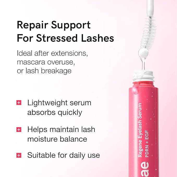 Advanced Lash Repair Serum for Damaged or Extension-Weakened Lashes | PDRN & EGF Recovery Formula with Keratin, Peptides & Amino Acids | Prostaglandin-Free, Korean Lash Serum (0.3 fl oz)