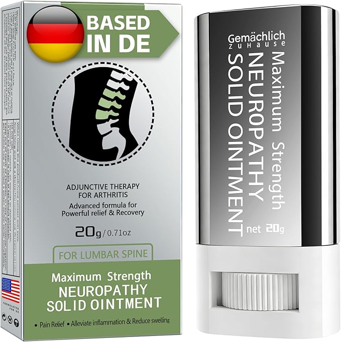 NDC Listed Lower Back Pain Relief Arnica Gel Stick cGMP Grade Care with Camphor and Hypericum Perforatum Oil for Lumbar Stiffness Neuropathy and Bruises 0.71oz