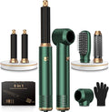 Blow Dryer Brush Set 5 in 1, Hot Air Styler Negative Ion Air Curling Wrap Air Curler Low Heat Hair Care, Round Brush Blow Dryer Hair Styling Tools Gift for Dry,Volumize,Straight,Curl, 110-120V